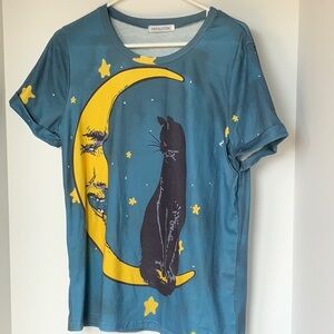 Cat sitting on the Moon shirt